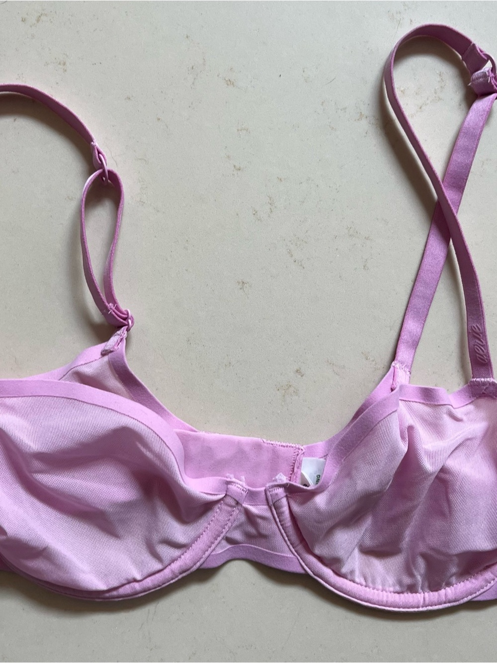 aerie Light Pink, Mesh, Underwire Bra with Adjustable Straps